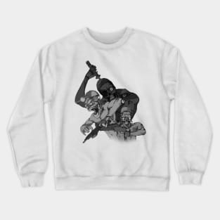 stupefied conscripts rush into battle Crewneck Sweatshirt